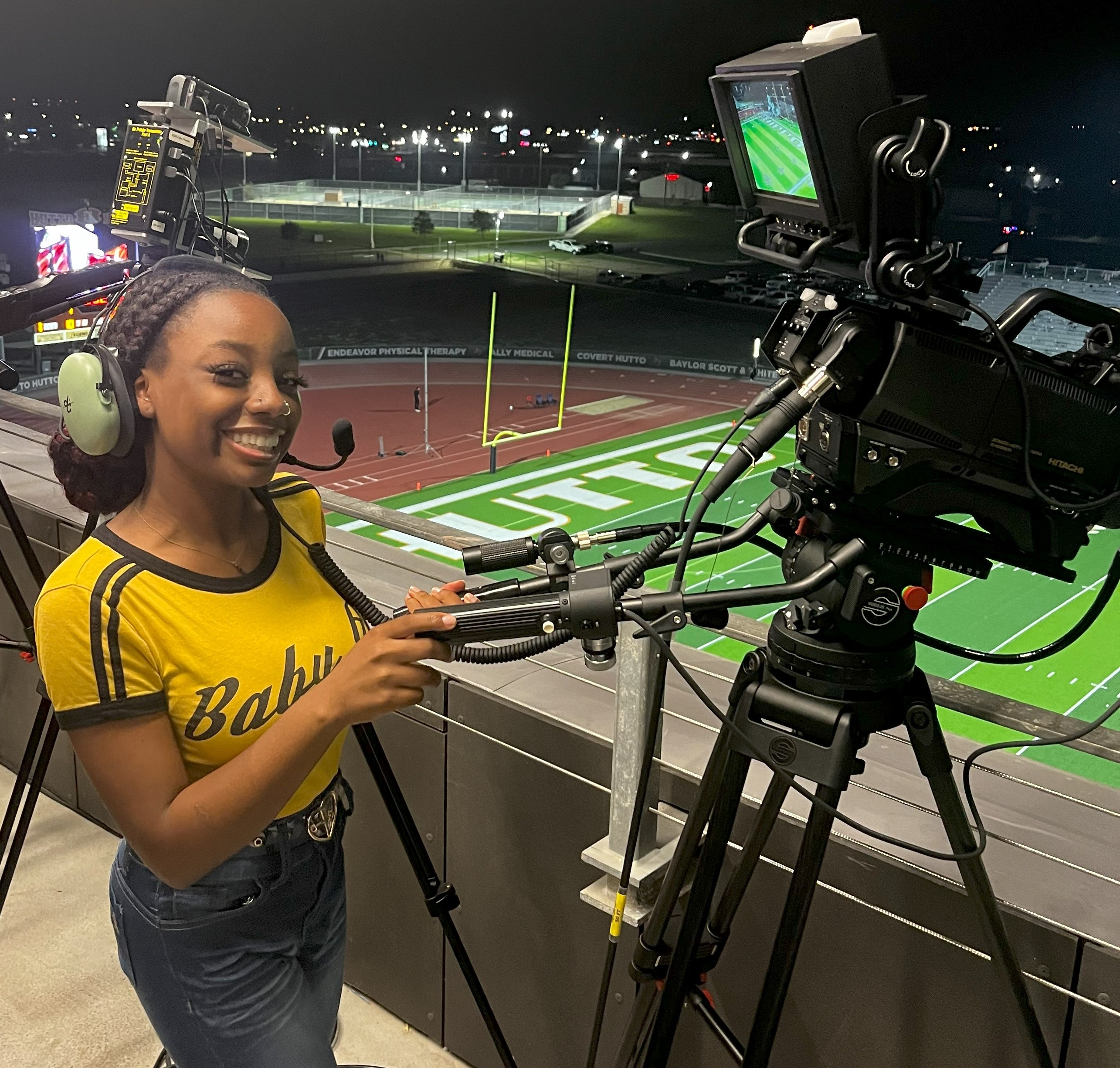 Me smiling at camrea while filming